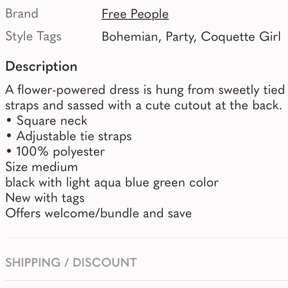 Free People! Retro Daisy Asymmetrical Floral Mini Dress In Black Combo NWT! - Picture 8 of 8